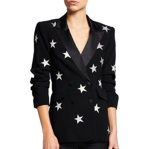Cinq à Sept Lila Star-Print Double-Breasted Blazer